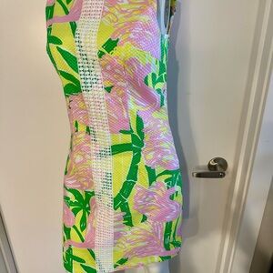 Lilly Pulitzer Pink and Green Floral Dress